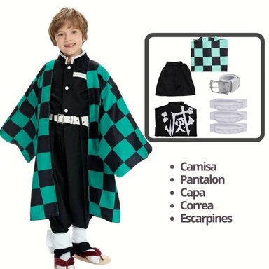DISFRAZ TANJIRO KAMADO TRAJE DEMON SLAYER TRAJE TANJIRO