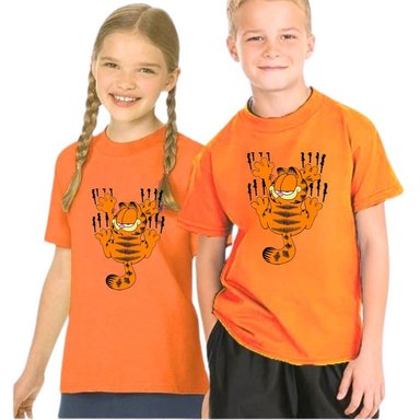 POLO ALGODÓN UNISEX NARANJA GARFIELD PELUCHE