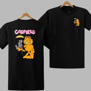 POLO ALGODÓN NEGRO GARFIELD PELUCHE