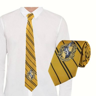 CORBATA ALGODÓN UNISEX HARRY POTTER HUFFLEPUFF BORDADA HOGWARTS
