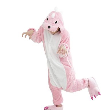 PIJAMA MUJER ROSADO DINOSAURIO ROSA DISFRAZ IMPORTADO - 1