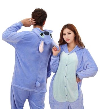 PIJAMA MUJER AZUL STITCH DISFRAZ IMPORTADO