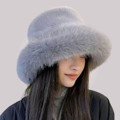 BOINA FRANCESA ANGORA GORRO TREND MUJER GRIS
