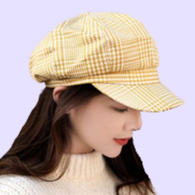 BOINA FRANCESA AMARILLO GORRO ESTILO FRANCES MUJER