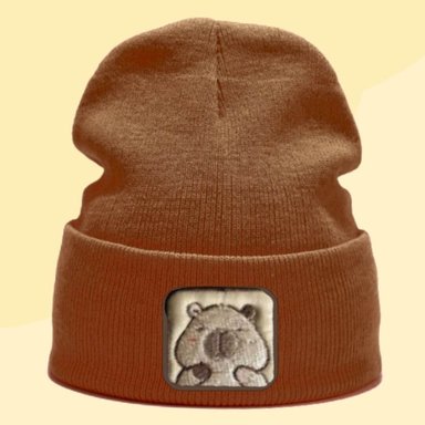BEANIE CHULLO CAPIBARA MARRON  PELUCHE CAPIBARA - NIÑOS Y ADULTOS