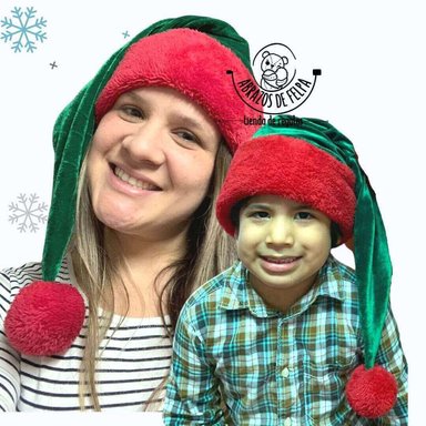 GORRO NAVIDAD ORIGINAL PAPA NOEL VERDE NAVIDEÑO SANTA CLAUS ROJO