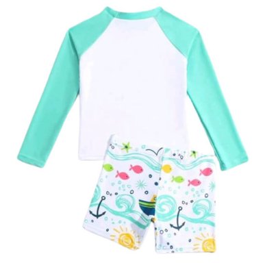 TRAJE BAÑO CORTO NIÑO NATACION UPF 50 ROPA BAÑO BALLENA - 2