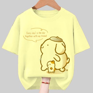 POLO POMPOMPURIN ALGODÓN CREMA PELUCHE - TALLAS 6 HASTA XL