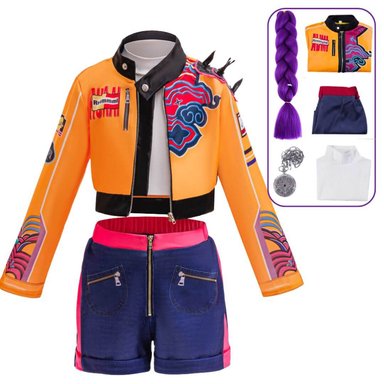 TRAJE RUMI GUERRERAS KPOP DEMON HUNTERS PELUCHE - TALLA 4 HASTA 14 - 1