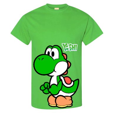 POLOS YOSHI DE SUPER MARIO BROS  ALGODÓN PELUCHE - TALLAS 6 AL XL