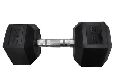 MANCUERNA HEXAGONAL 20 KG NEGRO