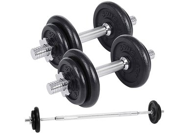 SET BARRA ATLETIS 57077 METAL 50KG CON MANCUERNAS