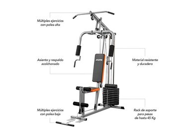 GIMNASIO ATLETIS 57019 HOME GYM TF-3000 100LB GRIS - 2