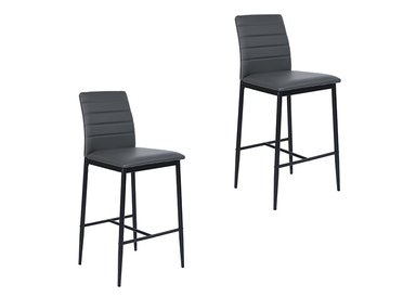 SET X 2 SILLAS DE BAR NOVAHUS 56420 BOSTON GRIS