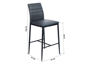 SET X 2 SILLAS DE BAR NOVAHUS 56420 BOSTON GRIS - 3