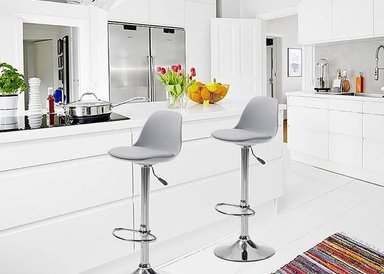 SET X 2 BANCOS ALTOS DE BAR NOVAHUS 52854 ORLANDO OSLO GRIS - 2