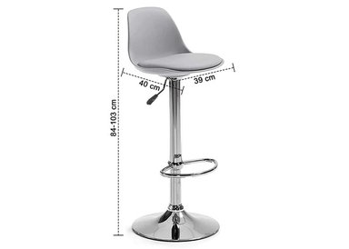 SET X 2 BANCOS ALTOS DE BAR NOVAHUS 52854 ORLANDO OSLO GRIS - 3