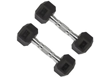 Par de mancuernas hexagonal de caucho Atletis de 2.5 kg