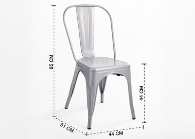 SILLA DE COMEDOR NOVAHUS 1290551 Silla de Comedor Tolix Gris - 6