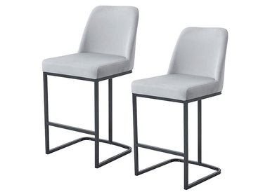 SET X 2 BANCOS DE BAR SOHO GRIS - 1