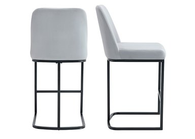 SET X 2 BANCOS DE BAR SOHO GRIS - 4