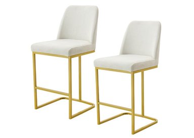 SET X 2 BANCOS DE BAR SOHO BEIGE