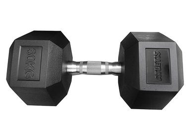 MANCUERNA HEXAGONAL 30 KG NEGRO