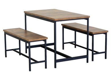 COMEDOR 4 PERSONAS 75X110X60 CM INDUSTRIAL