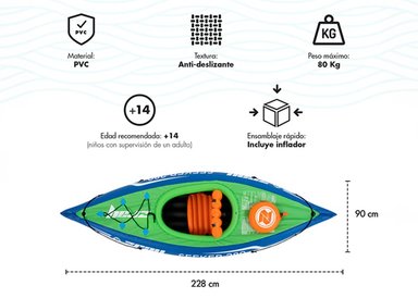 KAYAK 1 PERSONA 282X90X43 CM - 3
