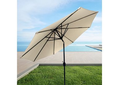 SOMBRILLA QUITASOL CON ILUMINACIÓN SOLAR BEIGE - 5