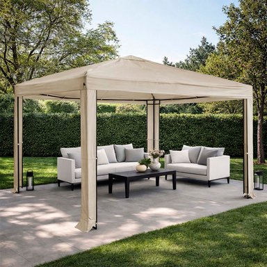 TOLDO PREMIUM TERRAZA 3X3M ESTRUCTURA METALICA BEIGE - 2