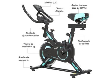 BICICLETA SPINNING K100 VERDE - 2