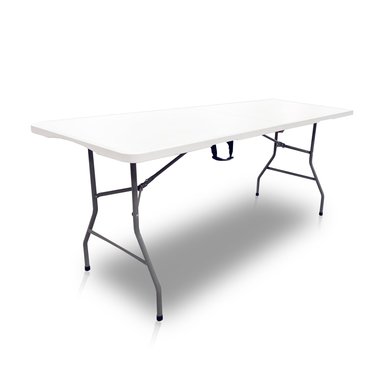 MESA PLEGABLE CAMPING 180 CM BLANCA