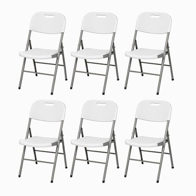 PACK 6 SILLA PLEGABLE PORTÁTIL BLANCA