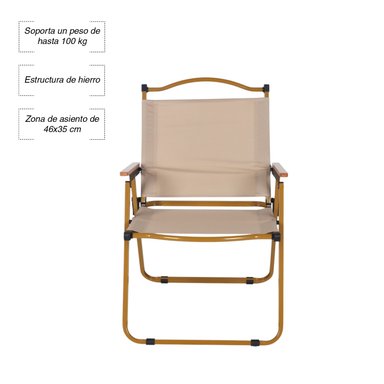 SILLA PLEGABLE CAMPING CALAFQUÉN BEIGE - 4