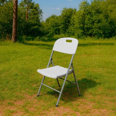 SILLA PLEGABLE PORTÁTIL BLANCA - 2