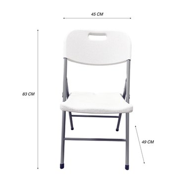 SILLA PLEGABLE PORTÁTIL BLANCA - 3