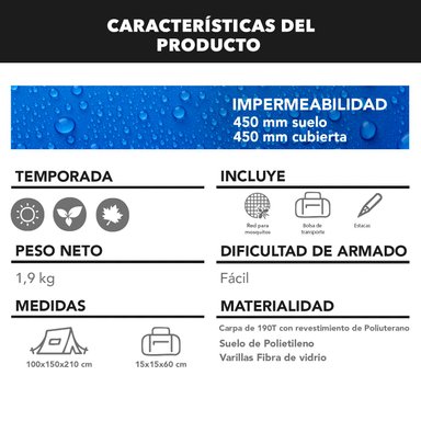CARPA ALPINISMO ALPINE 2 PERSONAS - 5