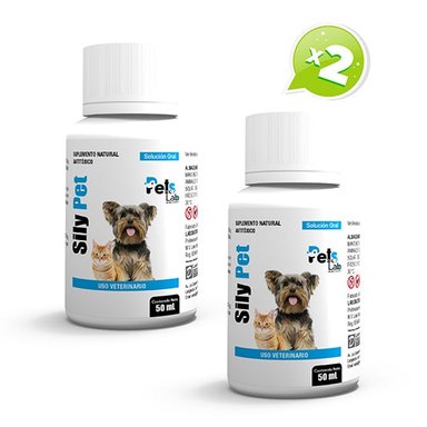 VITAMINAS PERROS Y GATOS PETS LAB PROTECTOR HEPATICO NATURAL SILY PET FRASCO 50 ML X 2 - 1