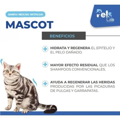 SHAMPOO PERRO Y GATO PETS LAB ANTIPULGAS MASCOT 2X1 - 3