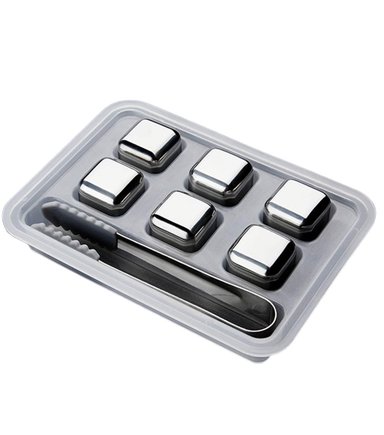 CUBOS DE HIELO DE ACERO INOXIDABLE REUTILIZABLES – 8 UND
