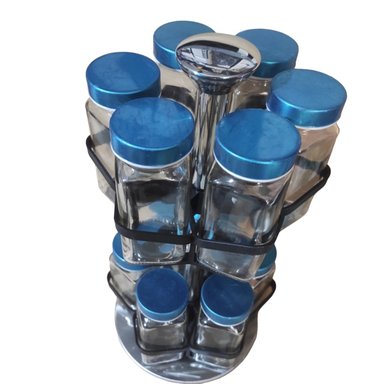 ORGANIZADOR NEGRO CONDIMENTOS HIERBAS ESPECIAS 12 FRASCOS