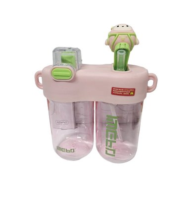 BOTELLA AGUA DIBUJOS ANIMADOS NIÑOS ROSADO