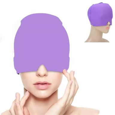 GORRO MIGRAÑAS Y DOLORES CABEZA LILA