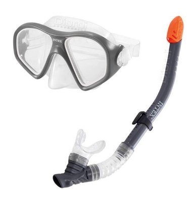 BUCEO INTEX PISCINA MAR GAFAS Y SNORKEL PLOMO