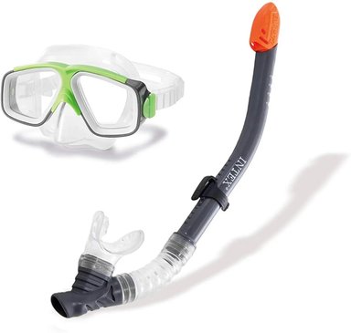 BUCEO INTEX PISCINA MAR GAFAS Y SNORKEL VERDE