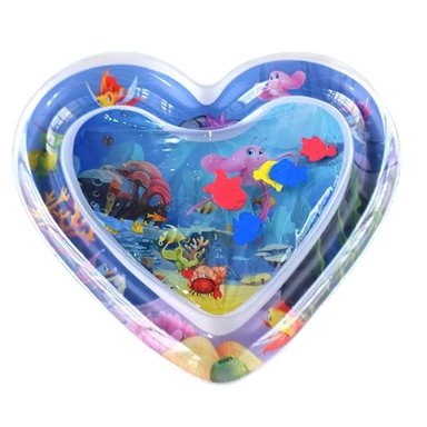 COLCHONETA MODELO CORAZON INFLABLE DE AGUA PARA BEBÉS Y NIÑOS PEQUEÑOS