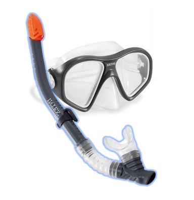 GAFAS CON MÁSCARA Y SNORKEL PARA NIÑOS PLOMO