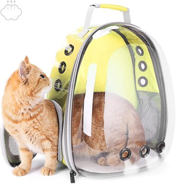 MOCHILA PARA GATOS BOLSA PORTÁTIL PARA MASCOTAS AMARILLO