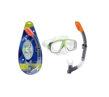 MÁSCARA DE SNORKEL INTEX BUECEO SET ADULTO VERDE